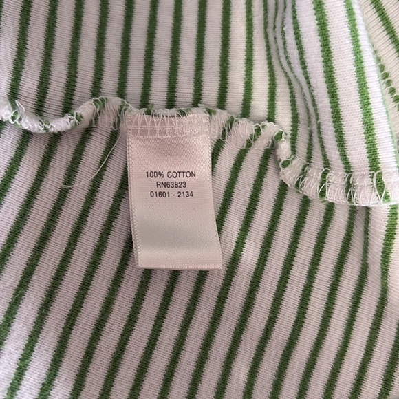 CJ Banks Women’s Size 2X Green and White Striped Tee - Picture 6 of 6